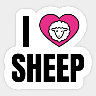 I Love Sheep Sticker